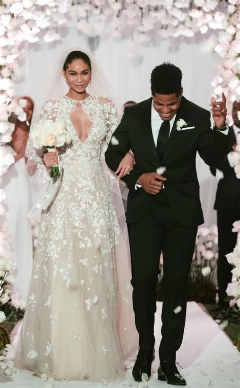 chanel iman wedding dress